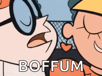 Cartoon Characters Kissing Boffum GIF