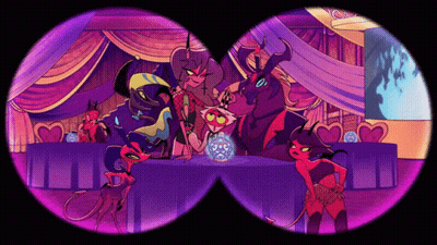 Cartoon Characters Looking Through Binoculars GIF