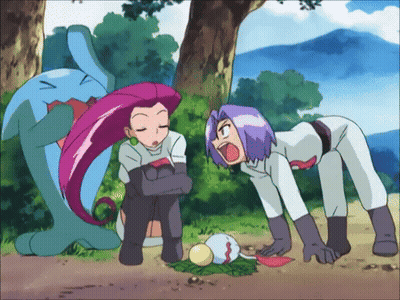 Cartoon Characters Next To Pokémon GIF