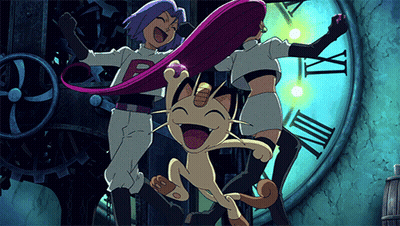 Cartoon Characters Next To Pokémon GIF