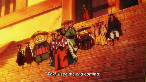 Cartoon Characters On Brick Wall With Toki I See The End Coming GIF