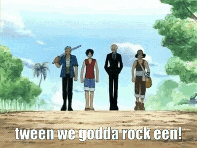 Cartoon Characters On Dirt Road Saying Tween We Godda Rock Een GIF