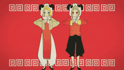 Cartoon Characters On Red Background GIF