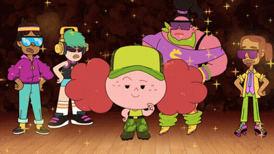 Cartoon Characters One In Green Hat GIF