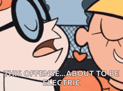 Cartoon Characters One Saying This Offense About To Be Elec GIF