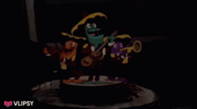 Cartoon Characters Playing Music GIF