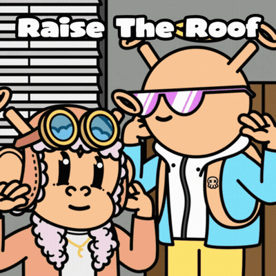 Cartoon Characters Raise The Roof GIF