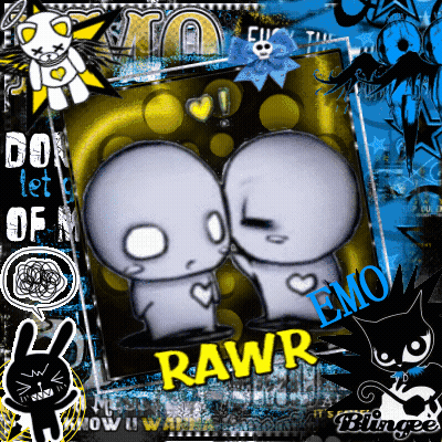 Cartoon Characters Rawr Emo GIF