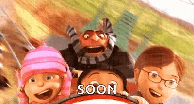 Cartoon Characters Riding Roller Coaster GIF