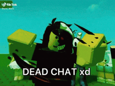 Cartoon Characters Saying Dead Chat XD GIF
