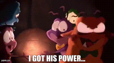 Cartoon Characters Saying I Got His Power GIF