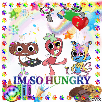Cartoon Characters Saying Im So Hungry GIF