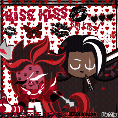 Cartoon Characters Saying Kiss Kiss GIF