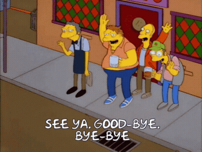 Cartoon Characters Saying See Ya Good Bye Bye Bye GIF