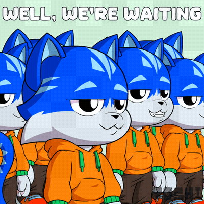 Cartoon Characters Saying Well We're Waiting GIF