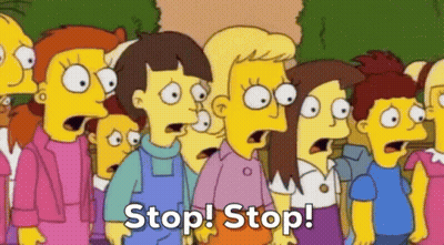 Cartoon Characters Shouting Stop GIF