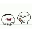 Cartoon Characters Sitting Together Sticker