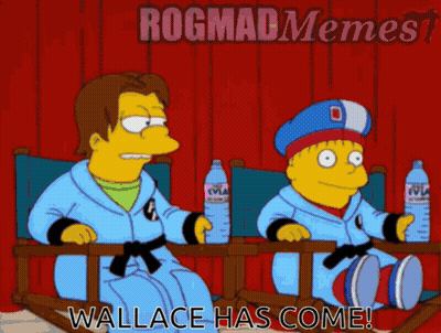 Cartoon Characters Sitting With Evian Water Wallace Has Come GIF
