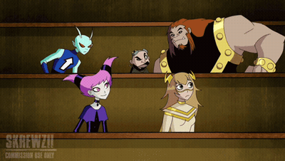 Cartoon Characters Skrfwii Commission Use Only GIF