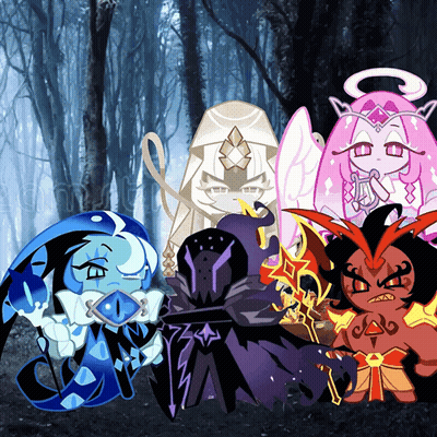 Cartoon Characters Standing In Forest GIF
