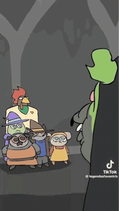 Cartoon Characters Standing In Forest GIF