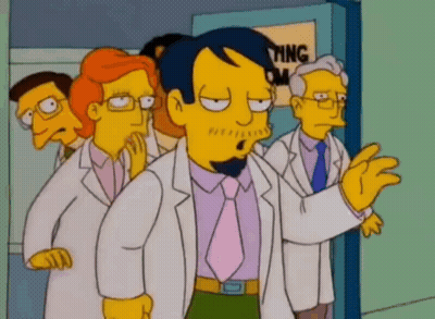 Cartoon Characters Standing In Front Of Door Saying Nothing GIF