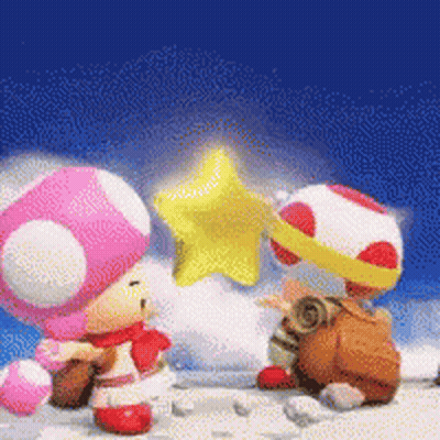 Cartoon Characters Standing In Snow GIF