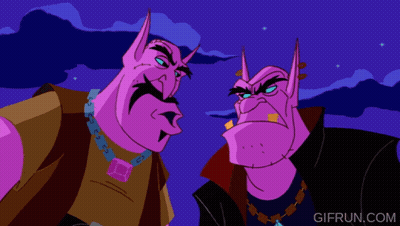 Cartoon Characters Standing Next To Each Other GIF