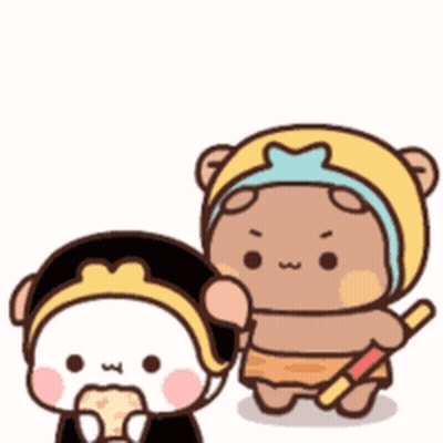 Cartoon Characters Standing Together GIF