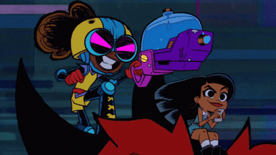 Cartoon Characters Standing Together GIF