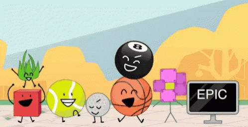 Cartoon Characters Standing Together GIF