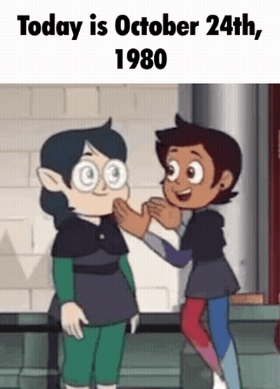 Cartoon Characters Standing Together October 24 1980 GIF