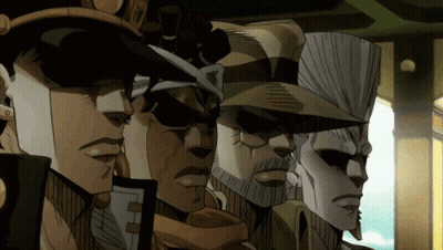 Cartoon Characters Standing Together One Wearing Sunglasses GIF