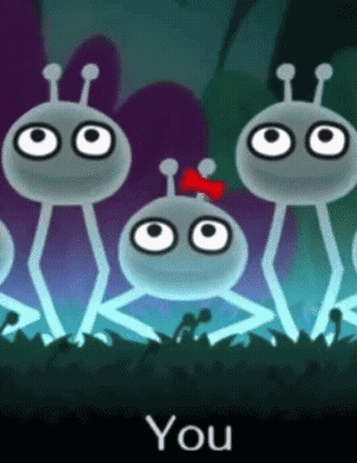 Cartoon Characters Standing Together Saying You GIF