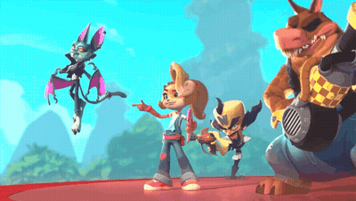 Cartoon Characters Standing Together GIF