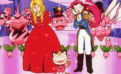 Cartoon Characters Standing Together GIF