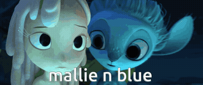 Cartoon Characters Standing Together With Words Mallie N Blue GIF