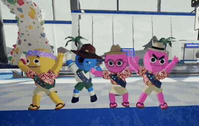 Cartoon Characters Standing With Arms Out GIF