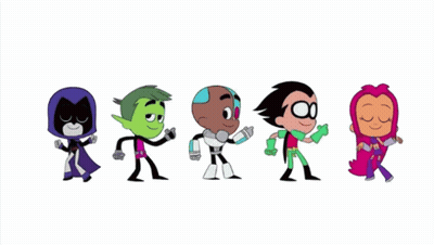Cartoon Characters Standing With Eyes Closed GIF