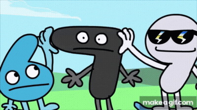 Cartoon Characters Standing With Sunglasses GIF