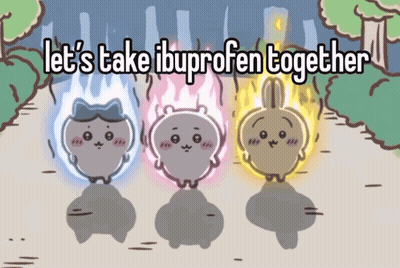 Cartoon Characters Taking Ibuprofen GIF