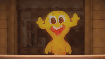 Cartoon Characters Tied Up In Back Seat Of Car GIF