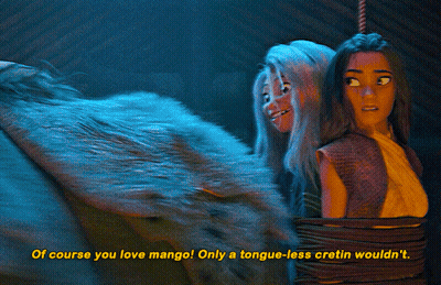 Cartoon Characters Tied Up Saying Of Course You Love Mango GIF