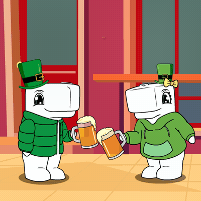 Cartoon Characters Toasting With Beer GIF