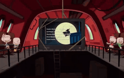 Cartoon Characters Watching DuckTales Screen GIF