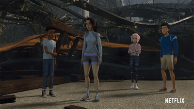 Cartoon Characters We're On Our Own GIF