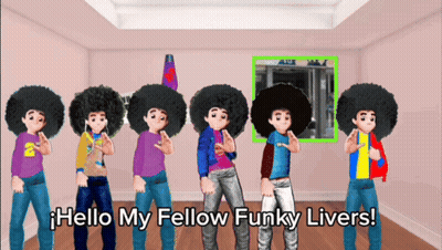Cartoon Characters With Afros Saying Hello My Fellow Funky Livers GIF