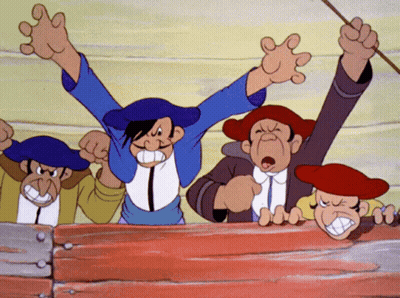 Cartoon Characters With Arms Up GIF