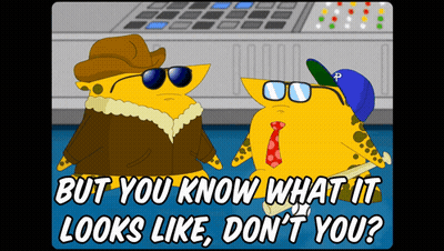 Cartoon Characters With Caption GIF