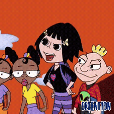 Cartoon Characters With Detention GIF